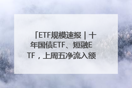 ETF规模速报｜十年国债ETF、短融ETF，上周五净流入额均超20亿元